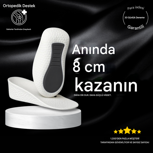 1 Alana 1  Bedava Yeni Lunavera Tabanlıklar - Anında 8 cm Yükselin